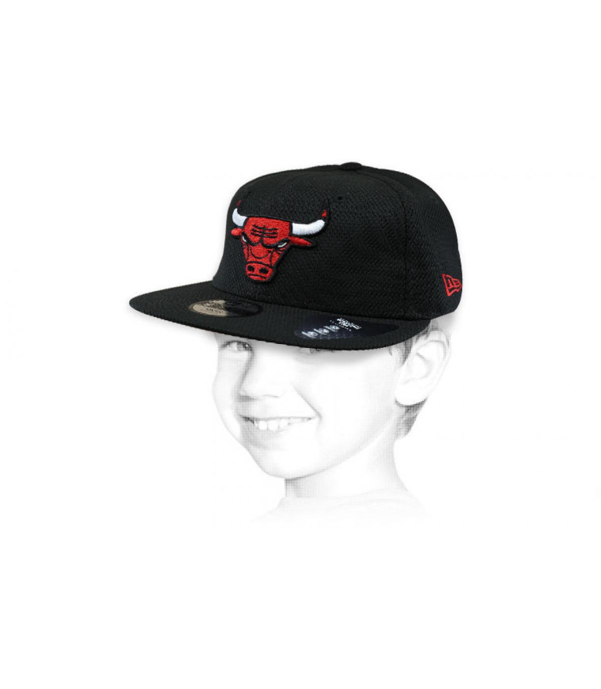 Kinder Cap Bulls schwarz Kids Diamond Era 950 Bulls black